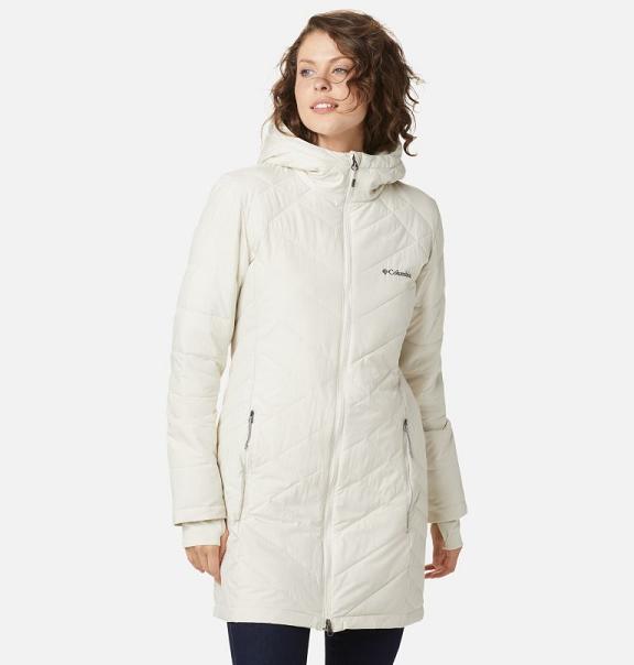 Columbia Heavenly Hooded Jacket White For Women's NZ51083 New Zealand